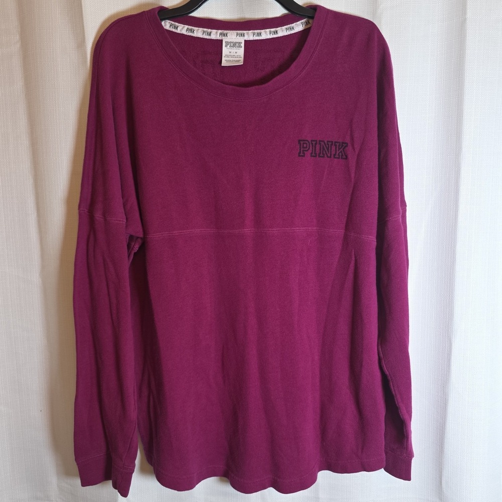 Victoria Secret Pink Sweater Shirt Pullover women's Sz M‎ Love Pink